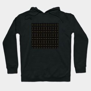 Black & Gold Stitch Pattern Hoodie